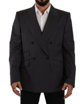 Dolce & Gabbana Gray Double Breasted 2 Piece SICILIA Blazer -   -  Dolce & Gabbana.